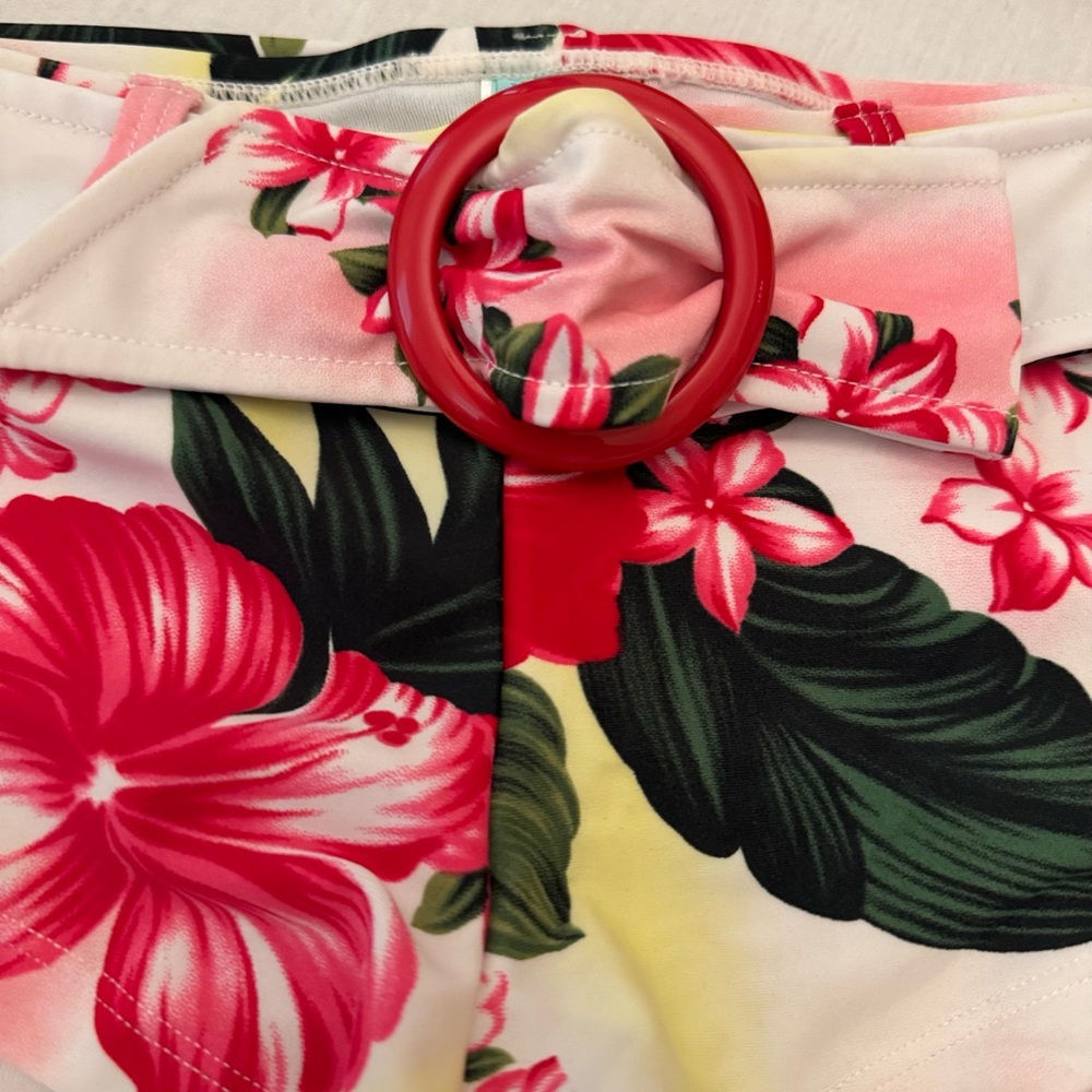 MARINA Floral Bikini Set - Pink and Green Size S, M, L and XL - Picture 3 of 7